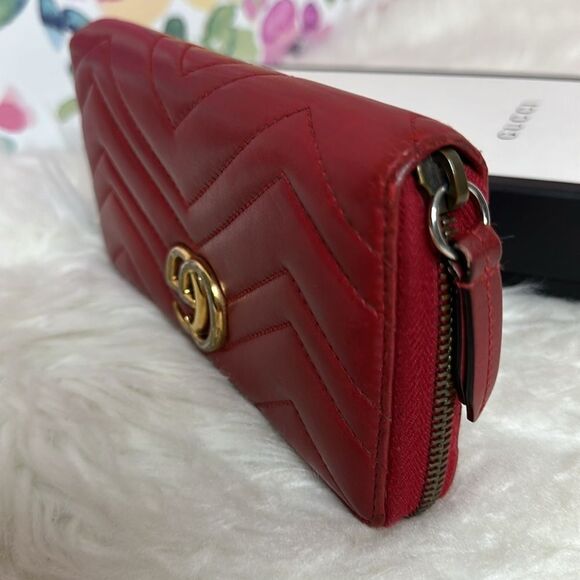 💯Authentic Gucci Marmont Zipped Long Wallet🍀 - Picture 12 of 16
